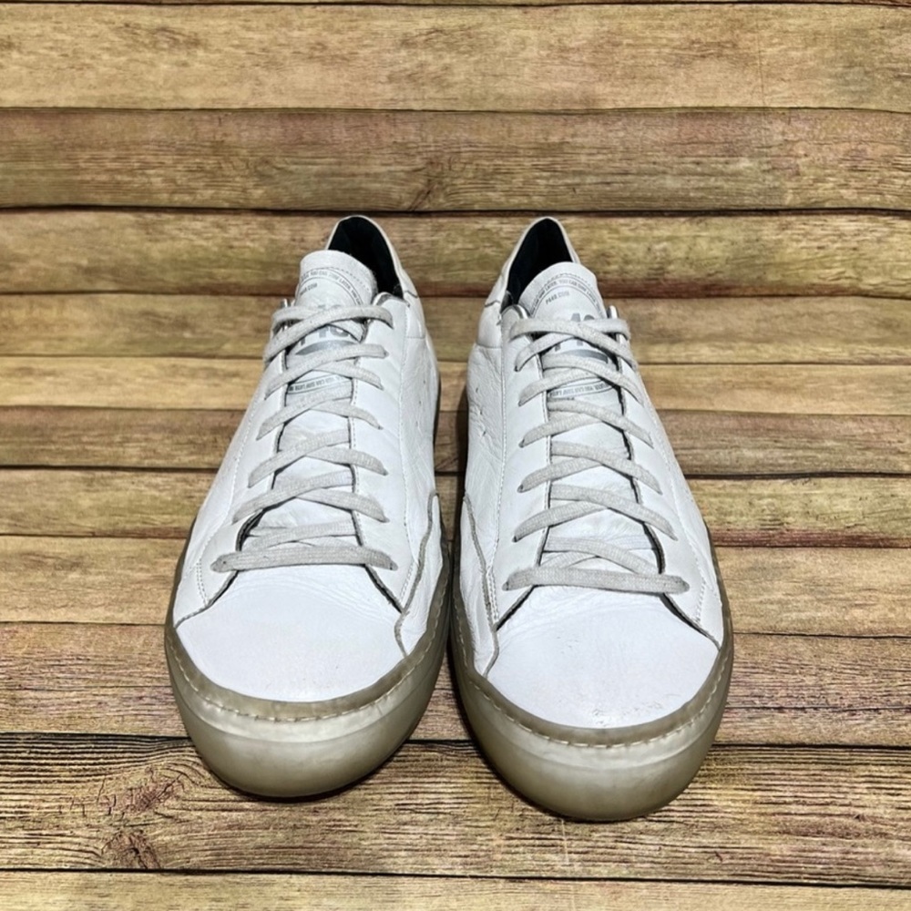 P448 John clear low sneakers. In excellent condition. Size 13